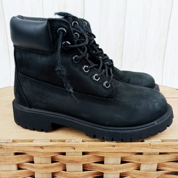 youth black timberland boots